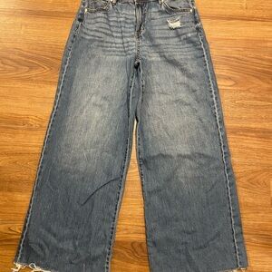 Roxy Wide Leg, Cropped Jeans